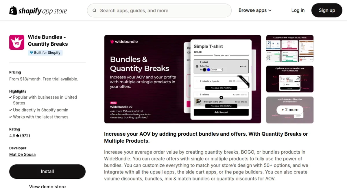 Wide Bundles ‑ Quantity Breaks cover