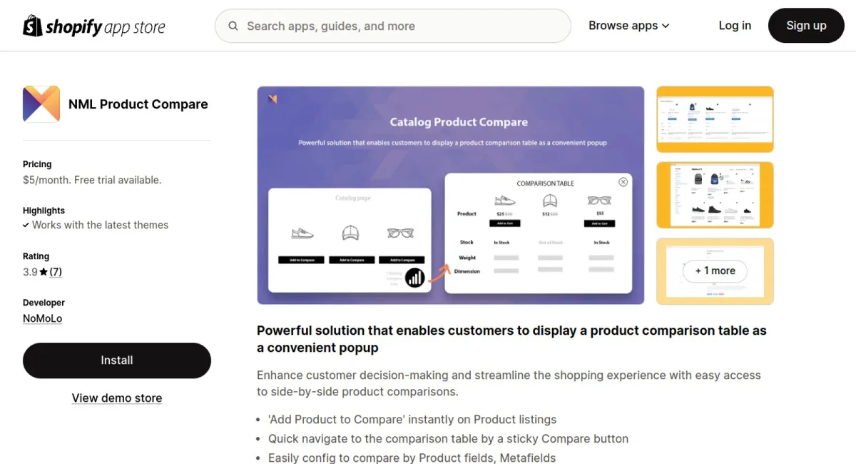 NML Product Compare cover