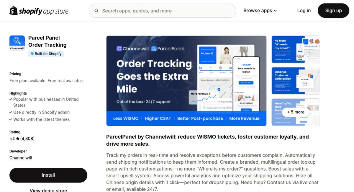 Parcel Panel Order Tracking cover