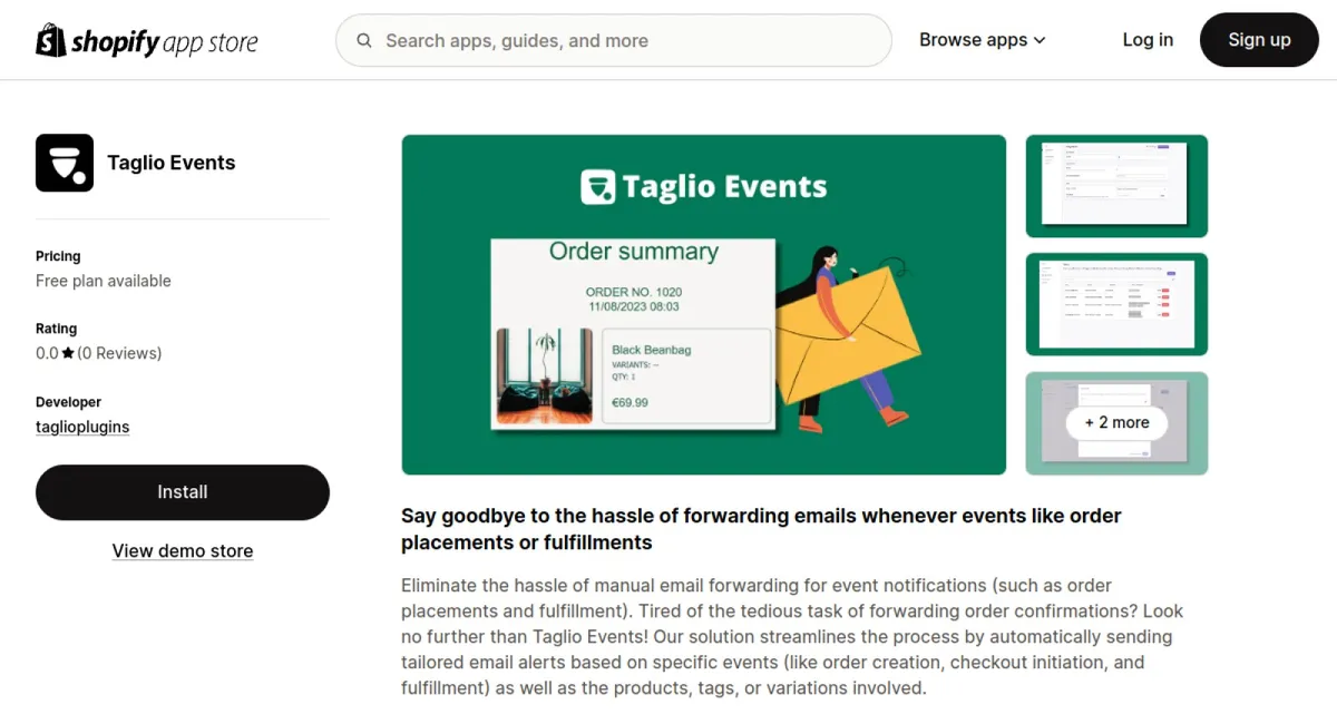 Taglio Events cover
