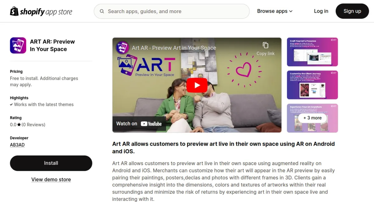 ART AR: Preview In Your Space cover