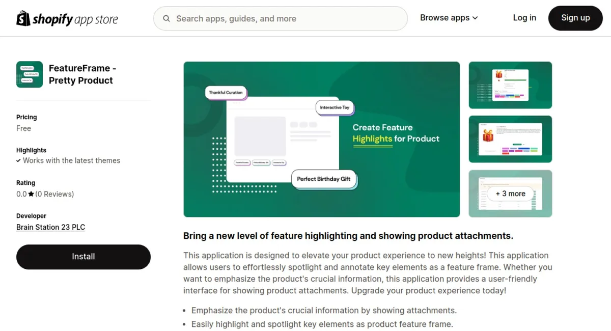 FeatureFrame ‑ Pretty Product cover
