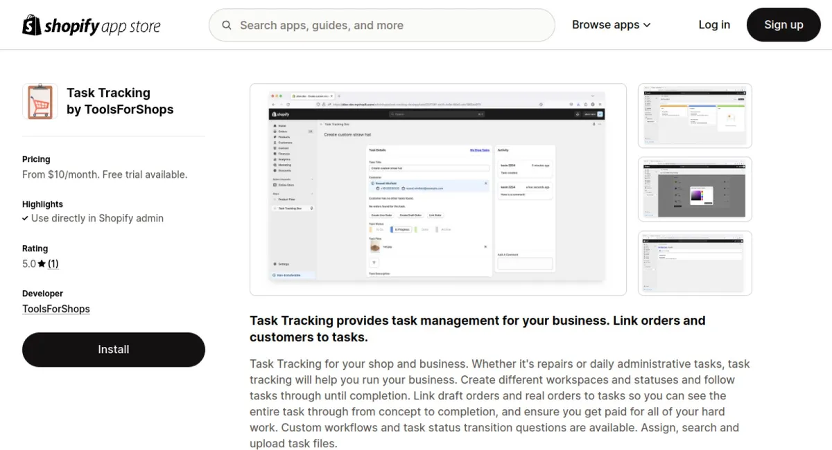 Task Tracking by ToolsForShops cover