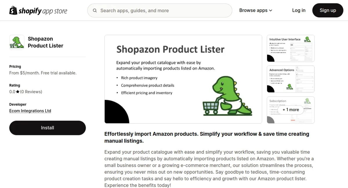 Shopazon Product Lister cover