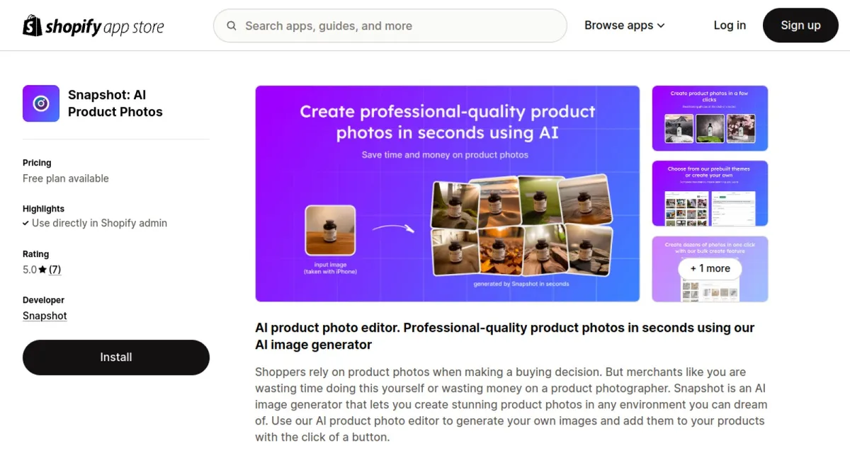 Snapshot: AI Product Photos cover