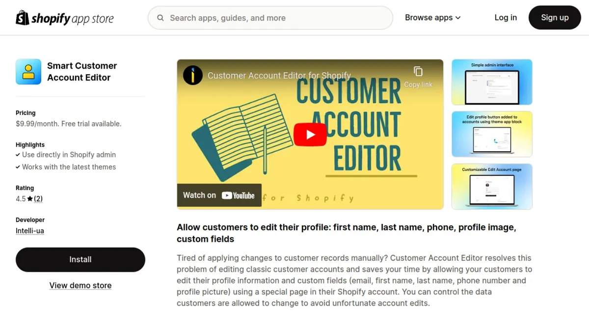 Smart Customer Account Editor cover