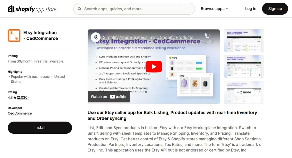 Etsy Integration ‑ CedCommerce cover