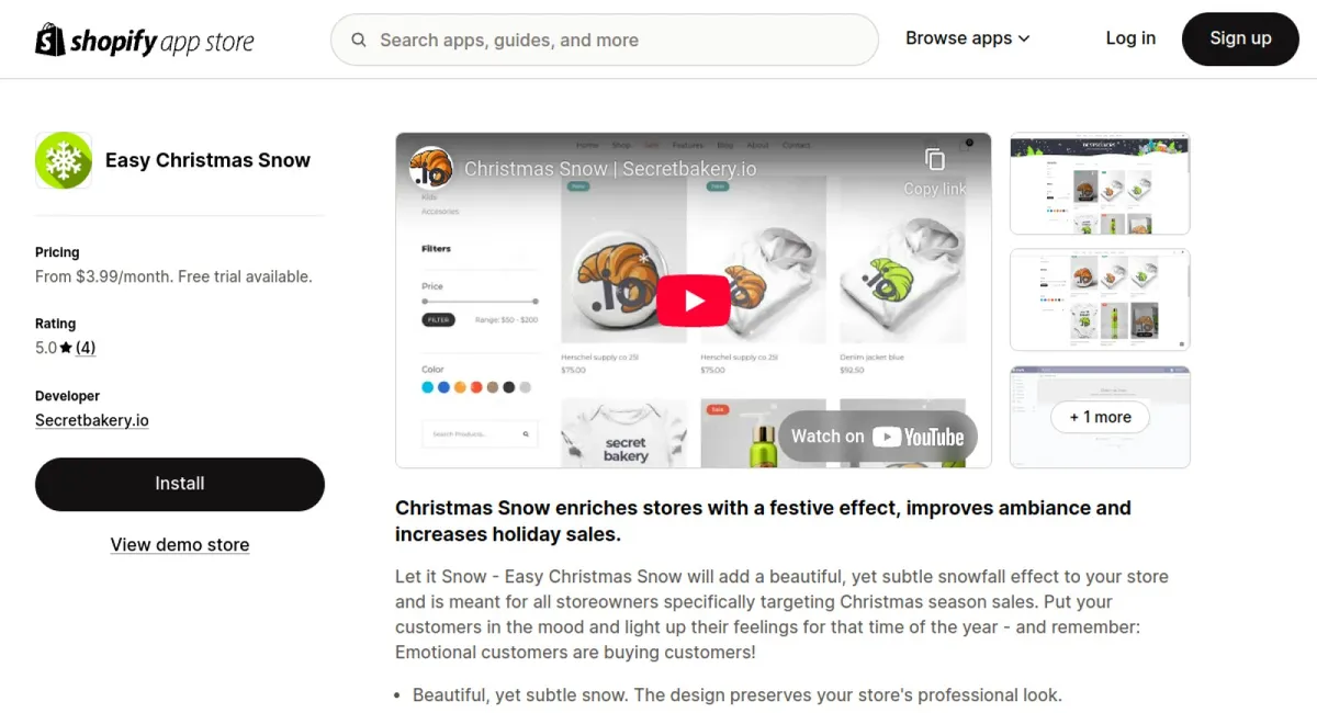 Easy Christmas Snow cover