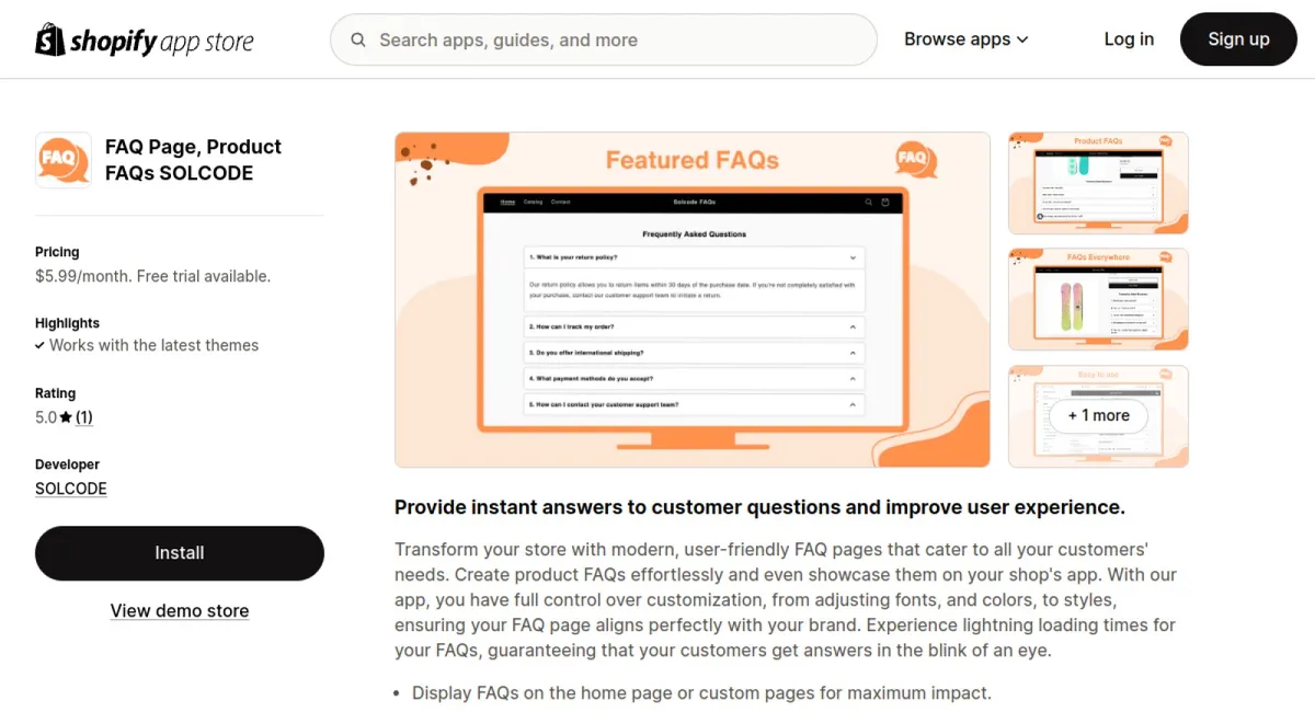 FAQ Page, Product FAQs SOLCODE cover