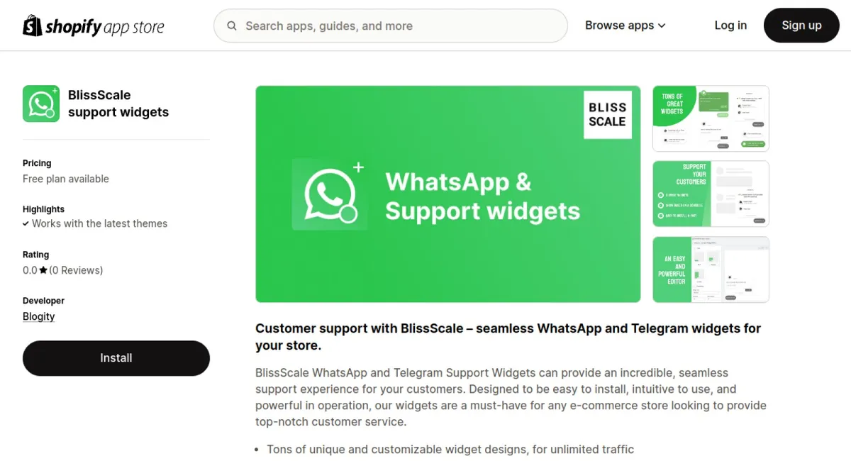 BlissScale support widgets cover