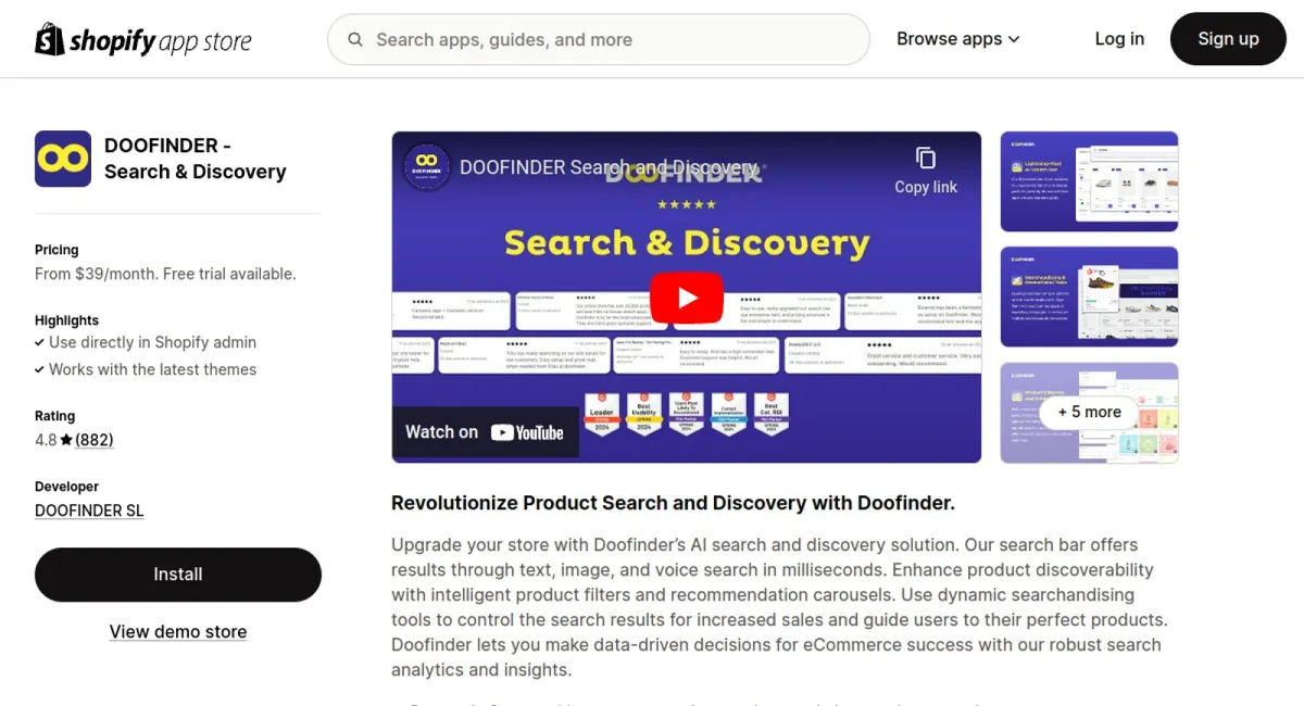 DOOFINDER ‑ Search &amp; Discovery cover