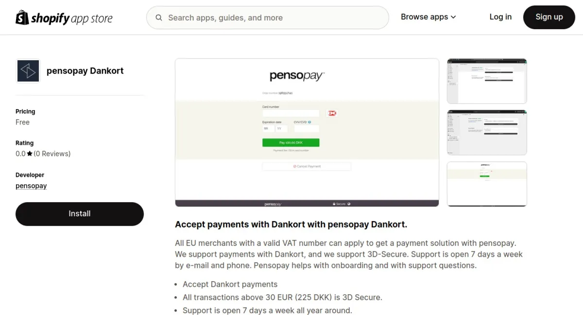 pensopay Dankort cover