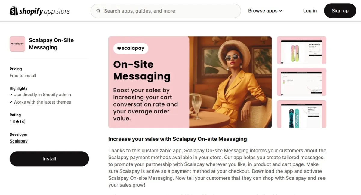 Scalapay On‑Site Messaging cover