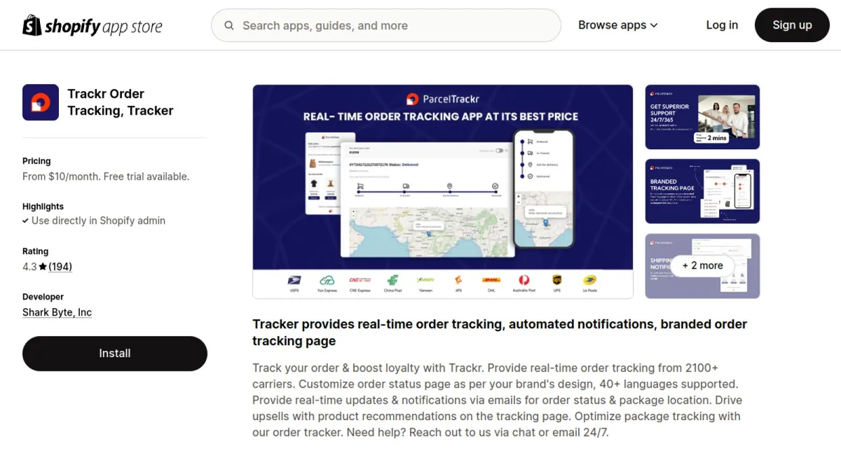 Trackr Order Tracking, Tracker cover