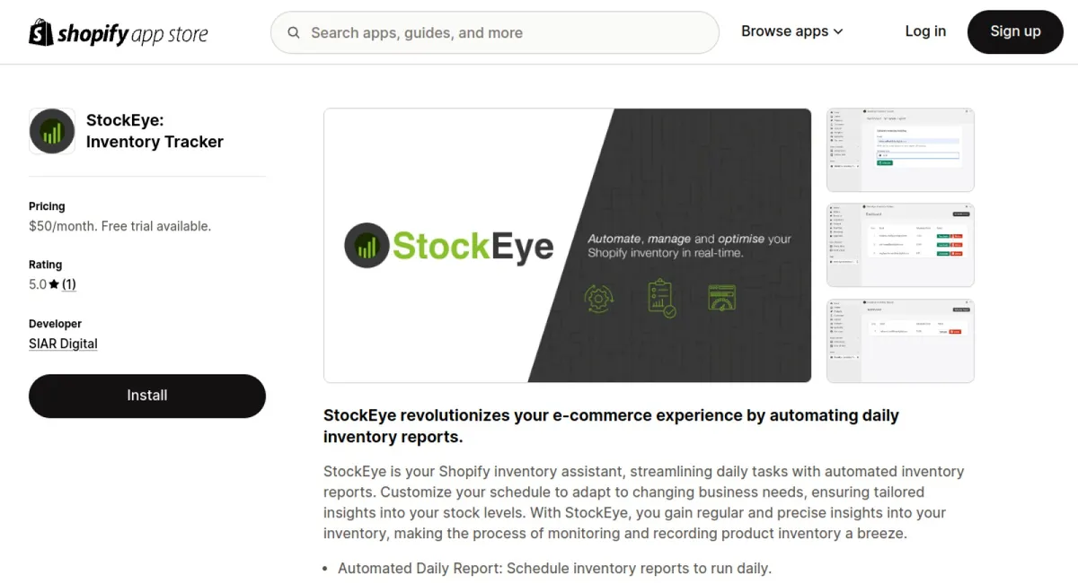 StockEye: Inventory Tracker cover