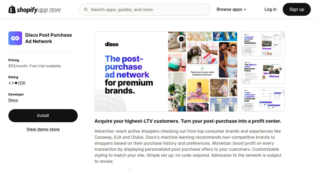 Disco Post Purchase Ad Network cover