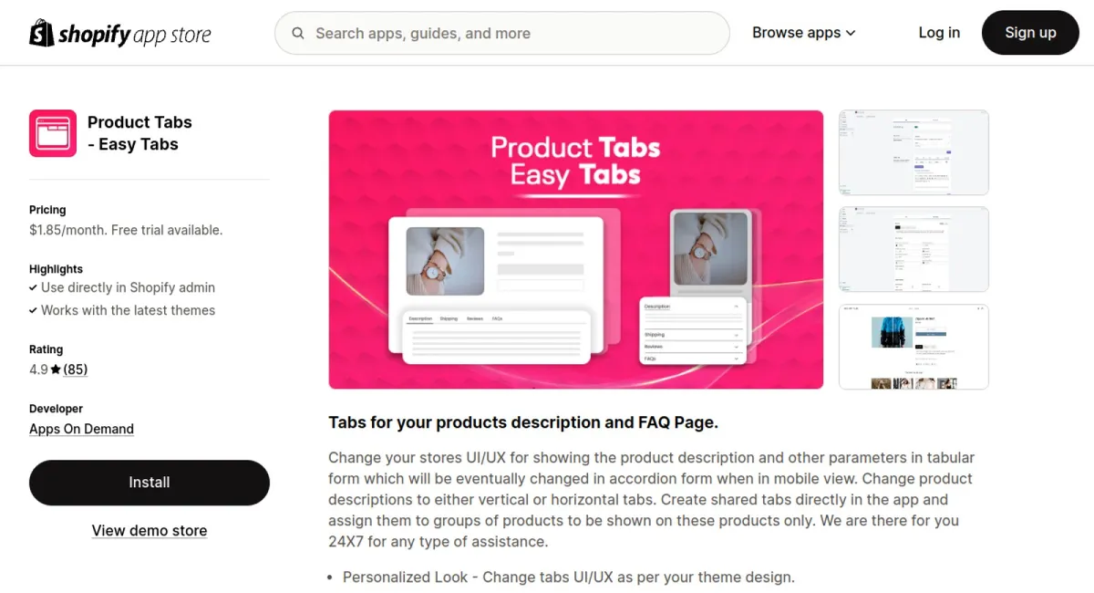 Product Tabs ‑ Easy Tabs cover