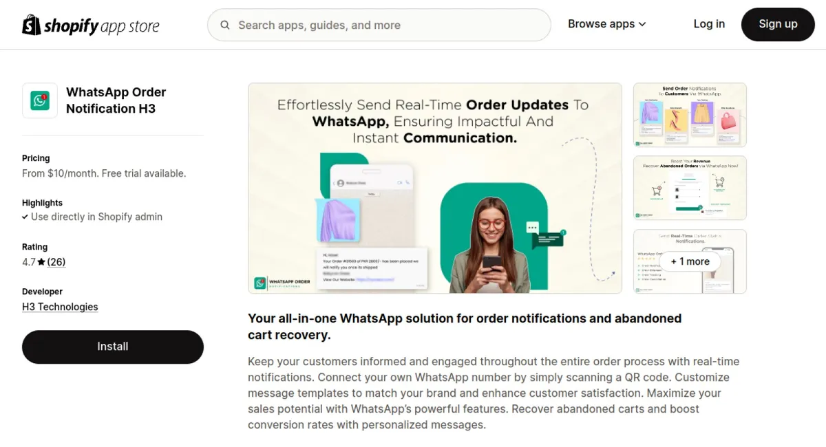 WhatsApp Order Notification H3 cover