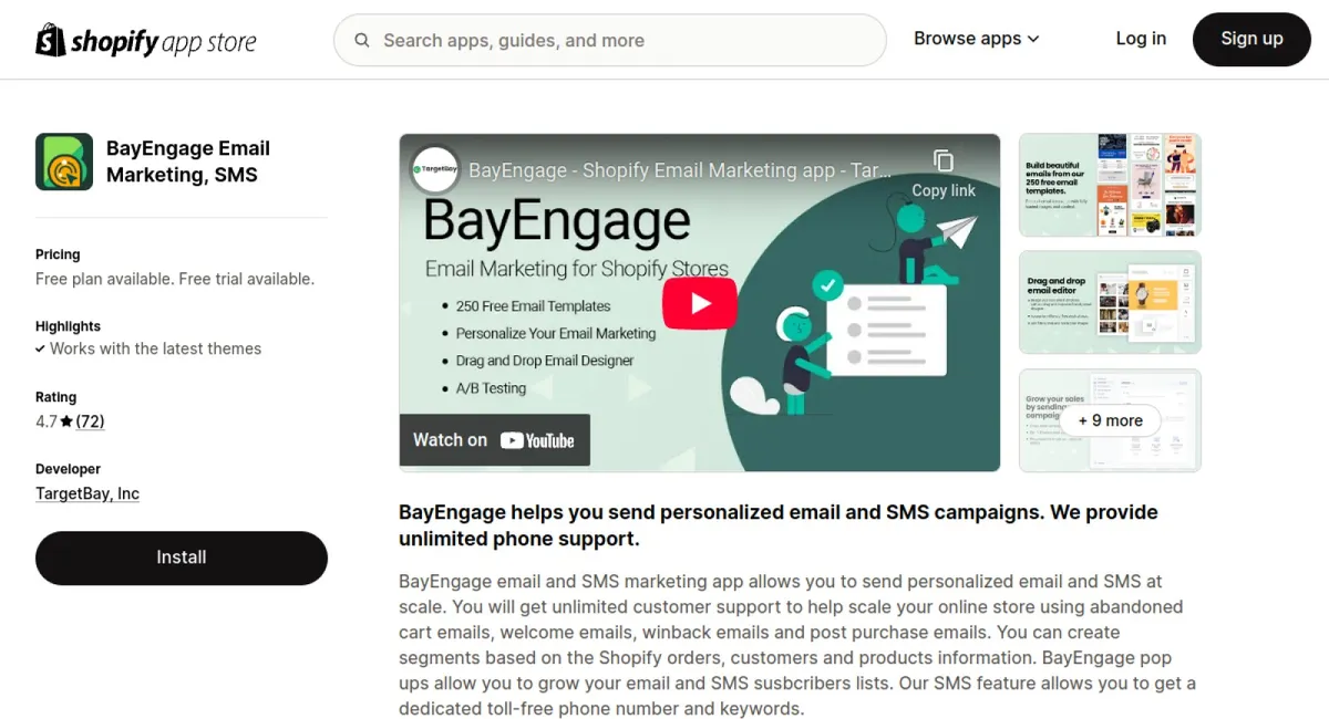 BayEngage Email Marketing, SMS cover