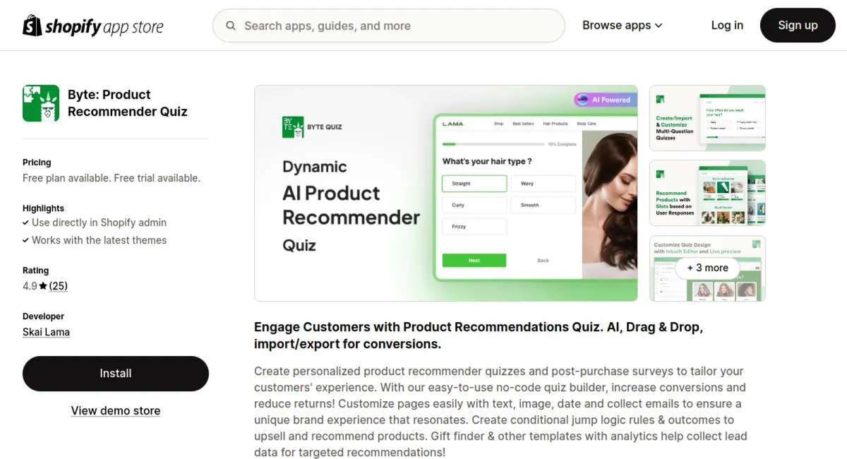 Byte: Product Recommender Quiz cover