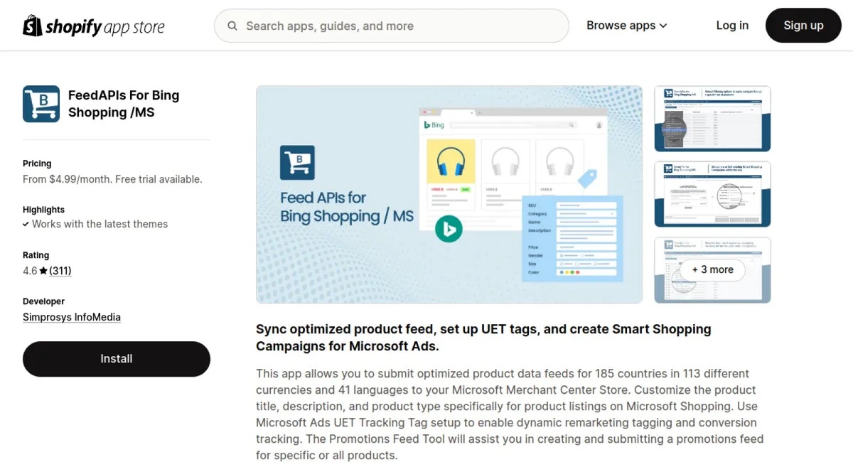 FeedAPIs For Bing Shopping /MS cover