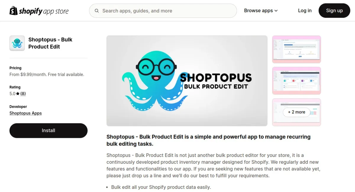 Shoptopus ‑ Bulk Product Edit cover