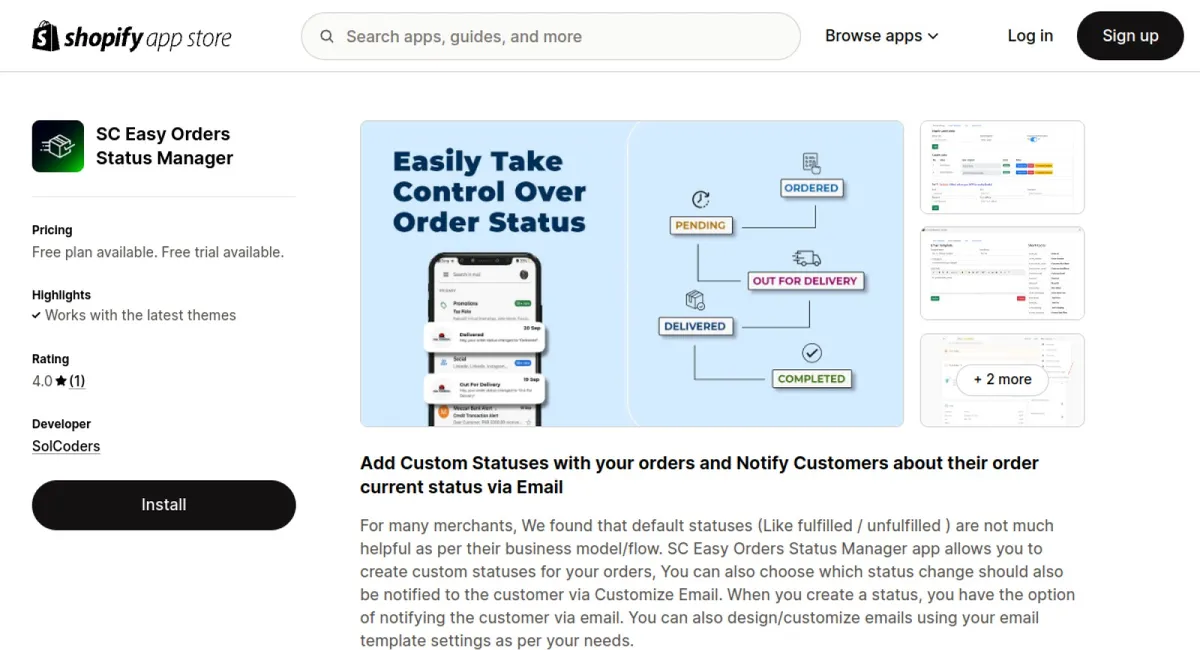 SC Easy Orders Status Manager cover