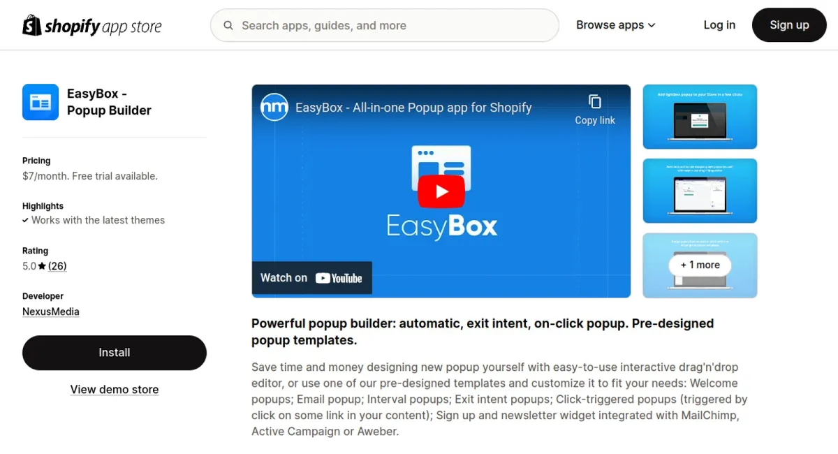 EasyBox ‑ Popup Builder cover