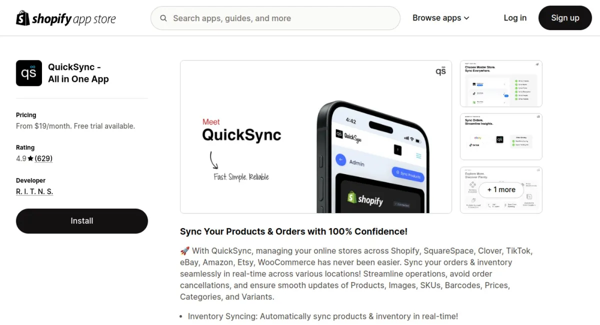 QuickSync ‑ All in One App cover