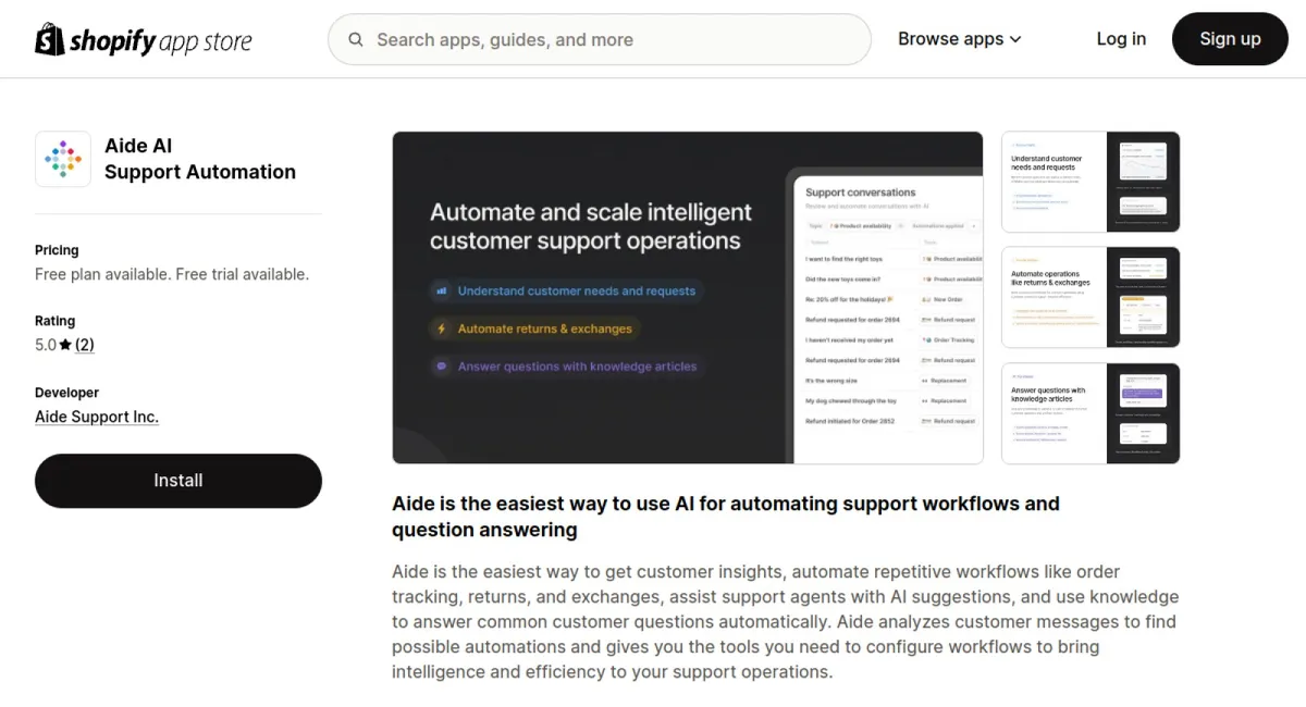 Aide AI Support Automation cover