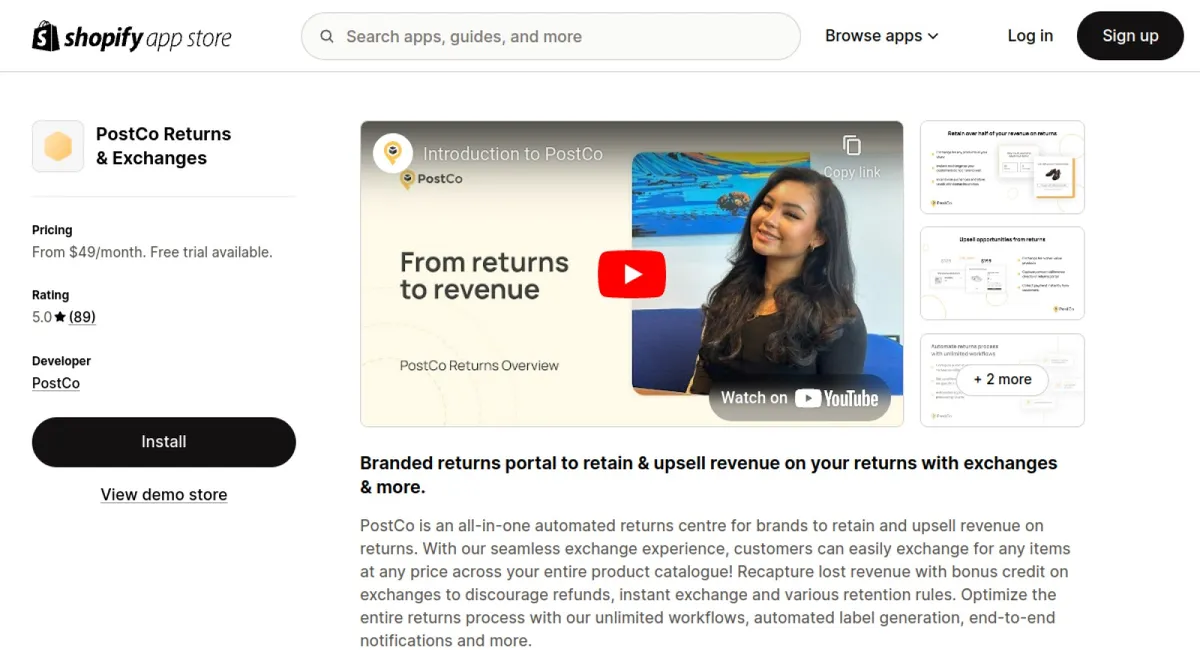 PostCo Returns &amp; Exchanges cover