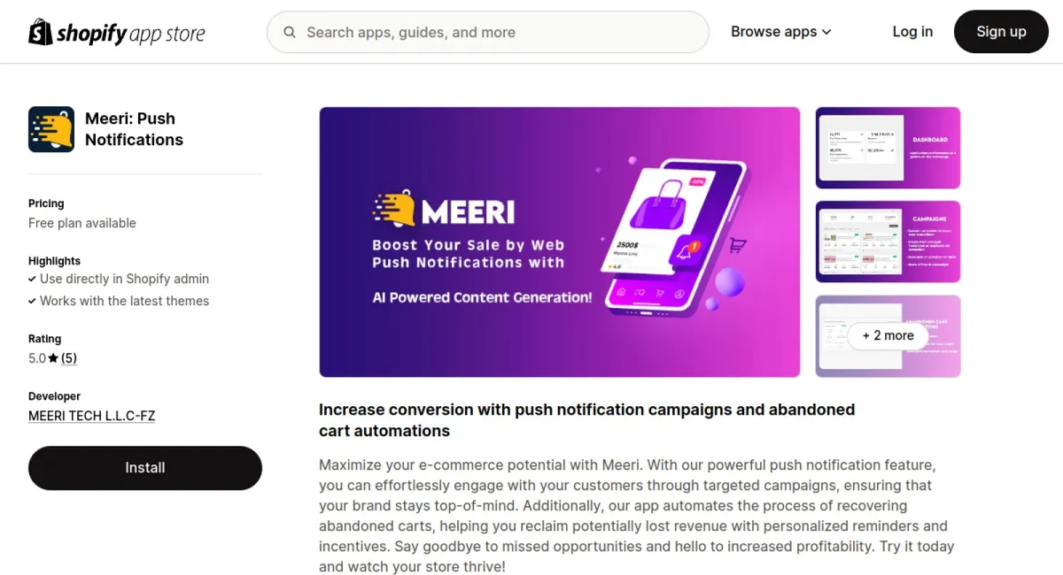 Meeri: Push Notifications cover