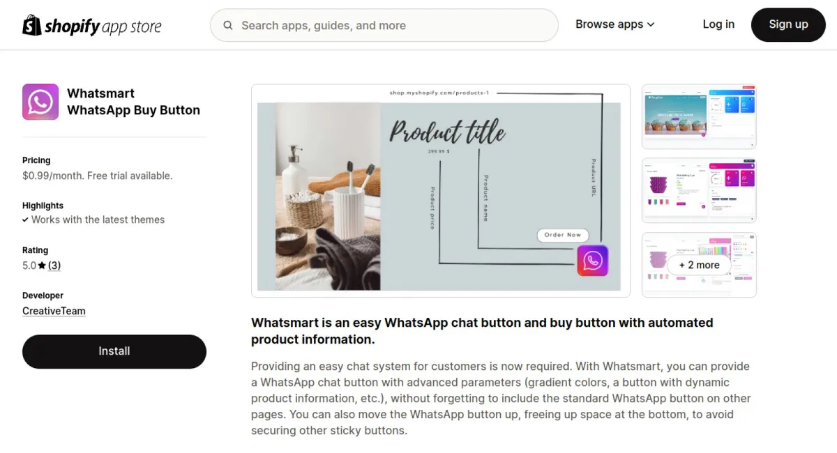 Whatsmart WhatsApp Buy Button cover