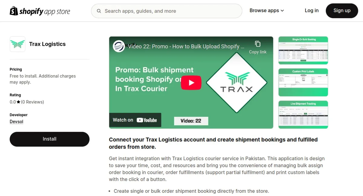 Trax Logistics cover