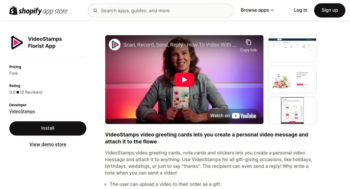 VideoStamps Florist App cover