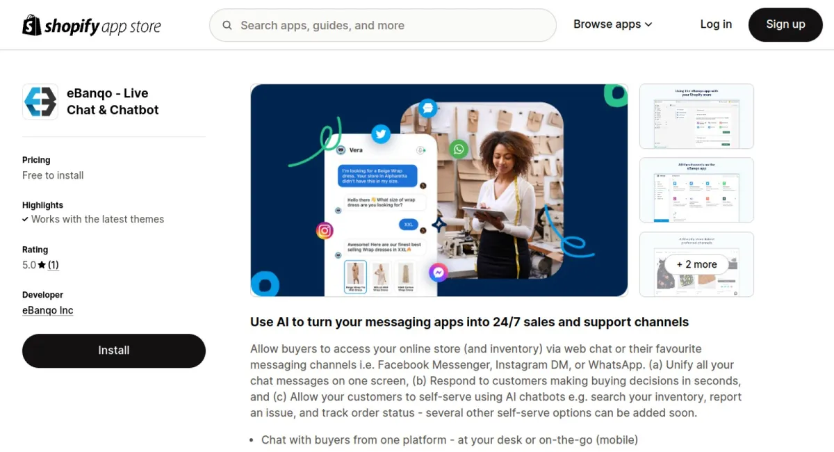 eBanqo ‑ Live Chat &amp; Chatbot cover