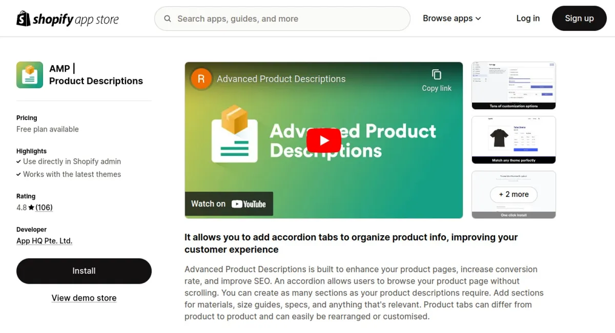 Product Descriptions by AMP cover