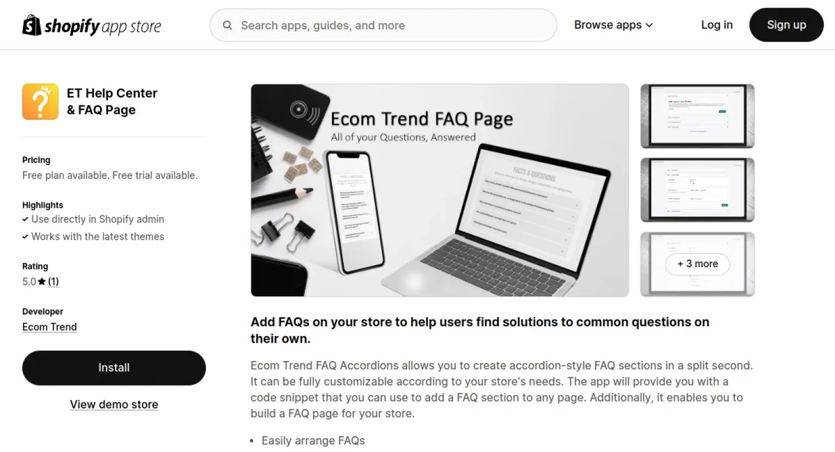 Ecom Trend FAQ Page cover