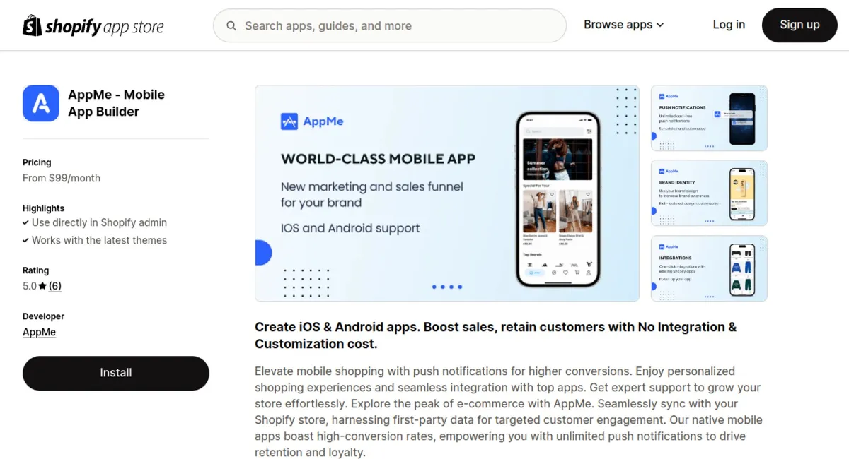 AppMe ‑ Mobile App Builder cover
