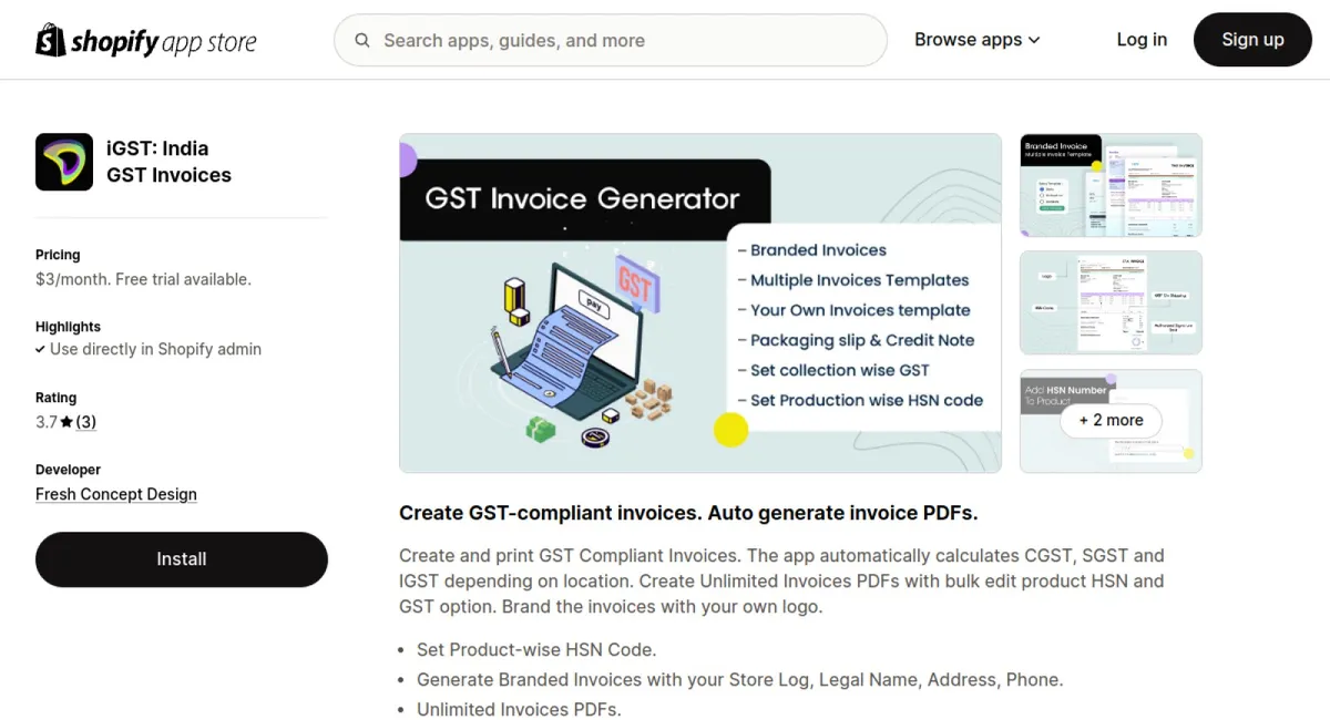 iGST: India GST Invoices cover