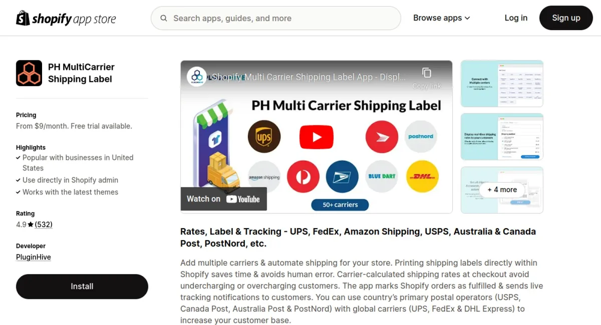 PH MultiCarrier Shipping Label cover