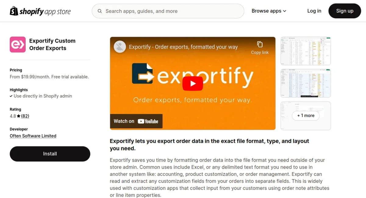 Exportify Custom Order Exports cover