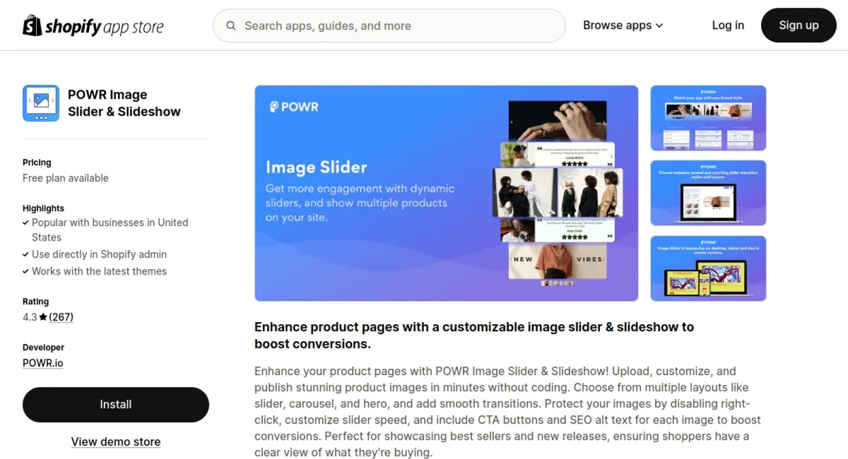 POWR Image Slider | Slideshow cover