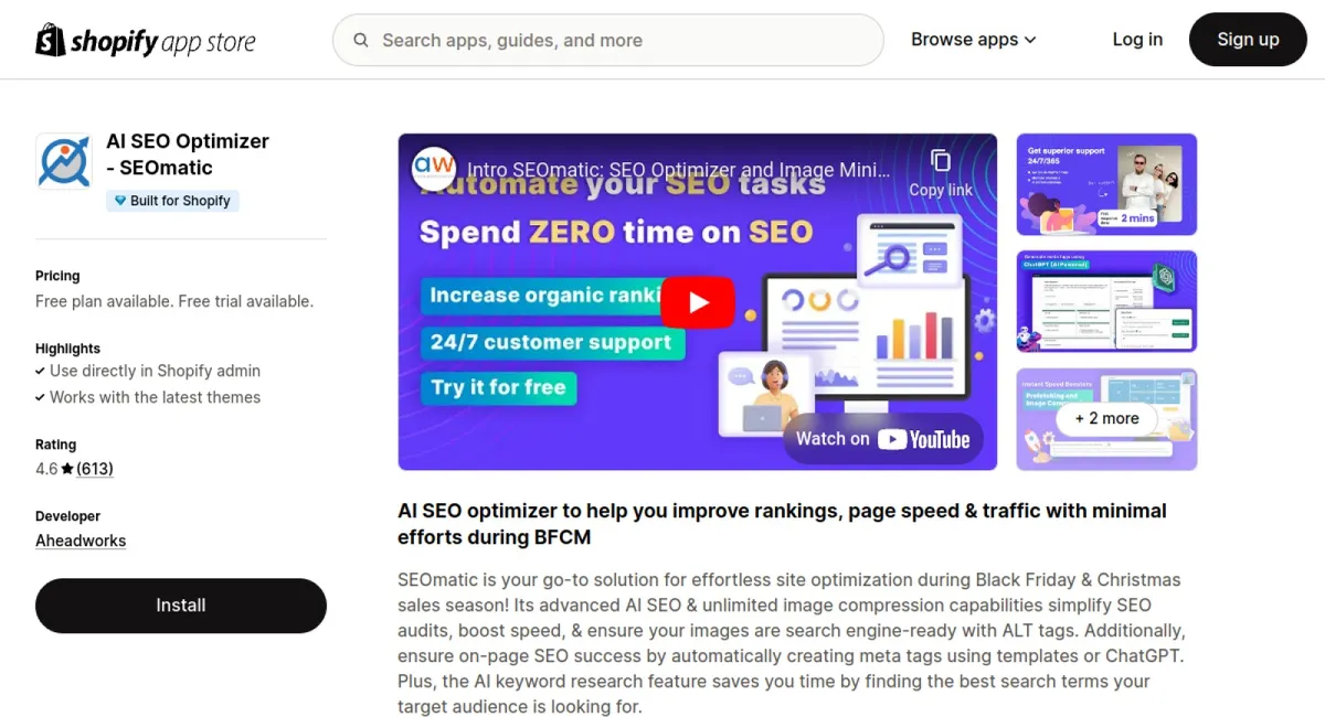 AI SEO Optimizer ‑ SEOmatic cover