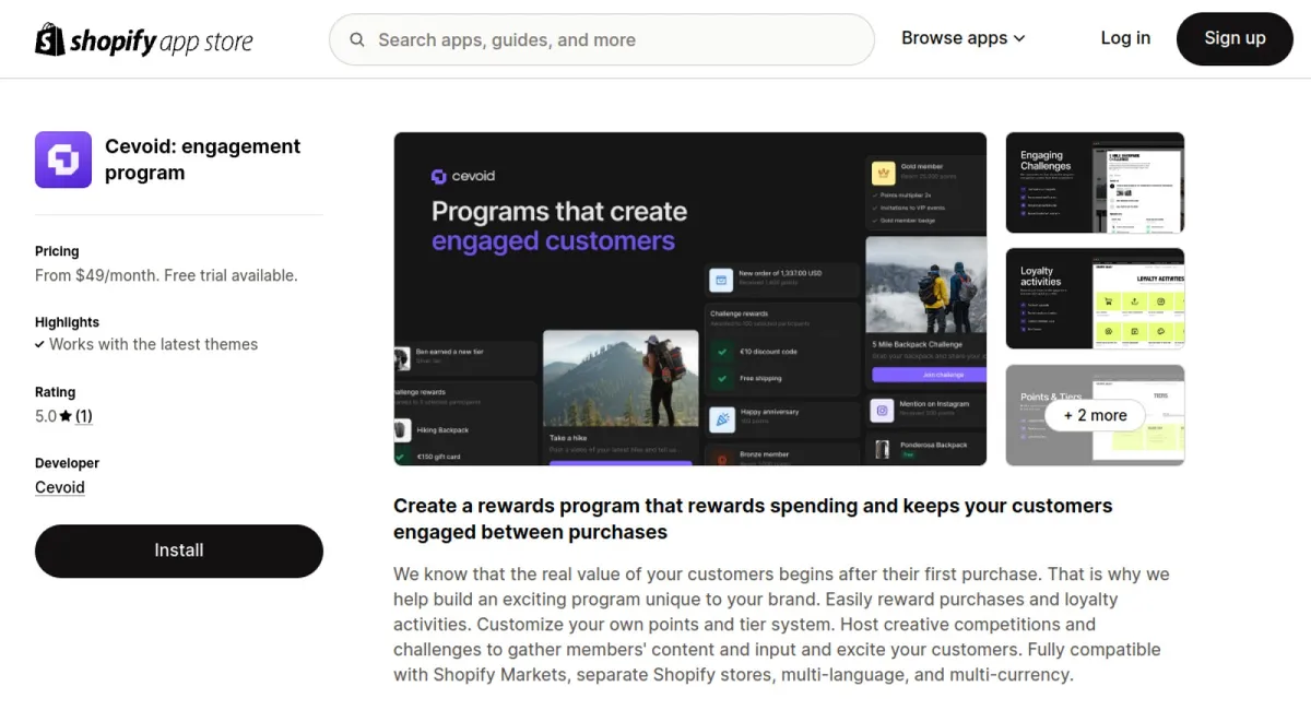 Cevoid: engagement program cover