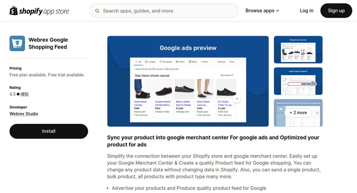 Webrex Google Shopping Feed cover