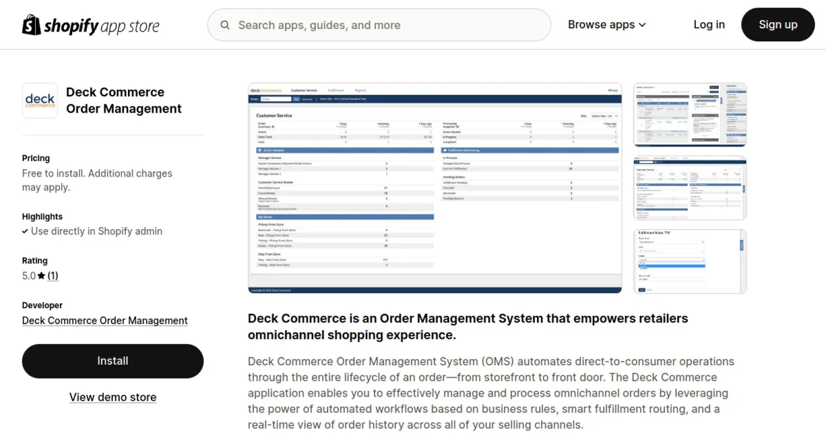 Deck Commerce Order Management cover