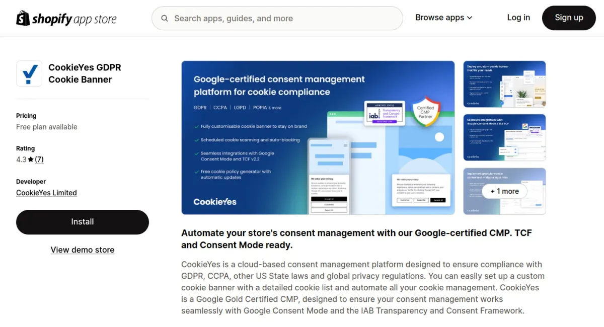 CookieYes GDPR Cookie Banner cover
