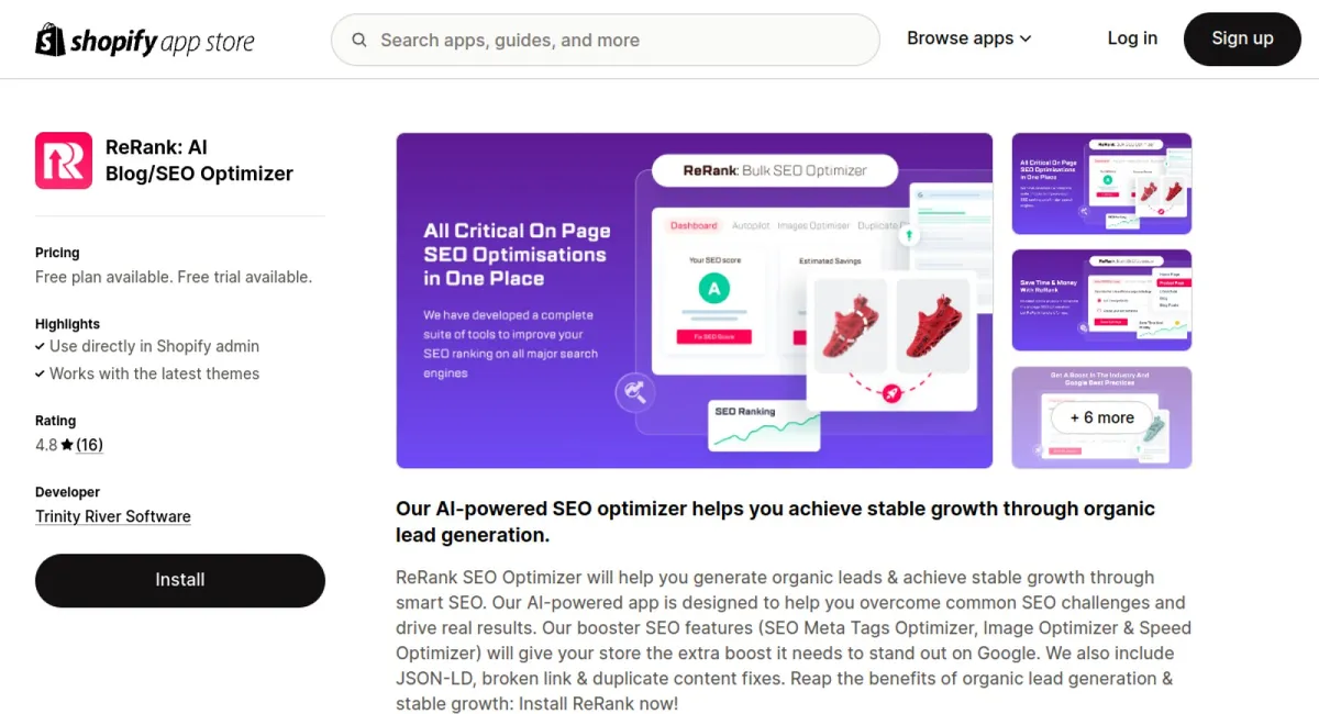 ReRank: AI Blog/SEO Optimizer cover