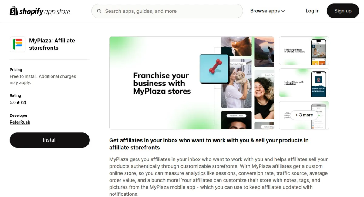 MyPlaza: Affiliate storefronts cover